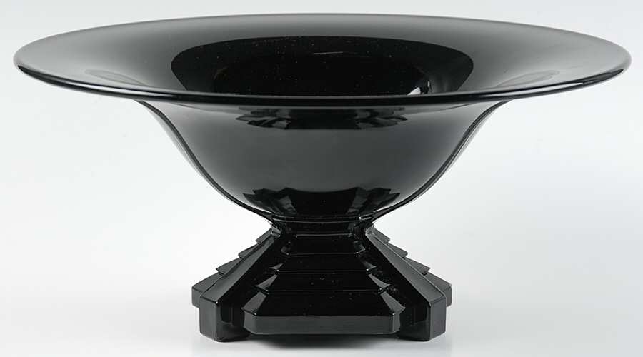 2025 Black 10" Footed Bowl by Central Glass Works-1