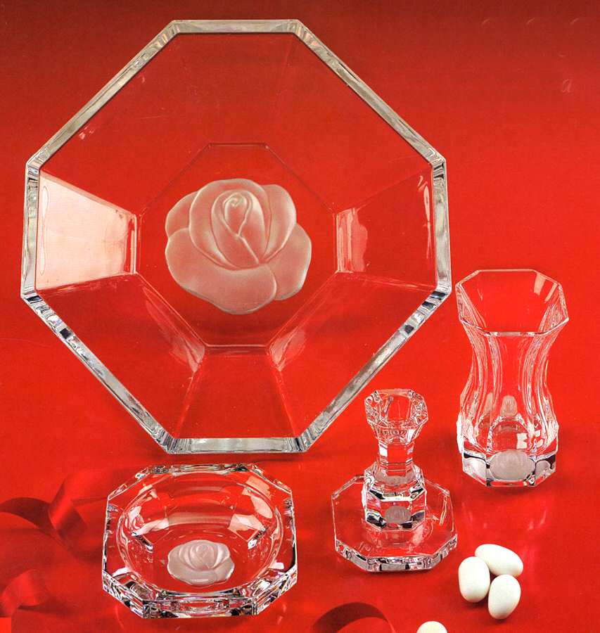 Rosa (Frosted) Centerpiece by Colle-1