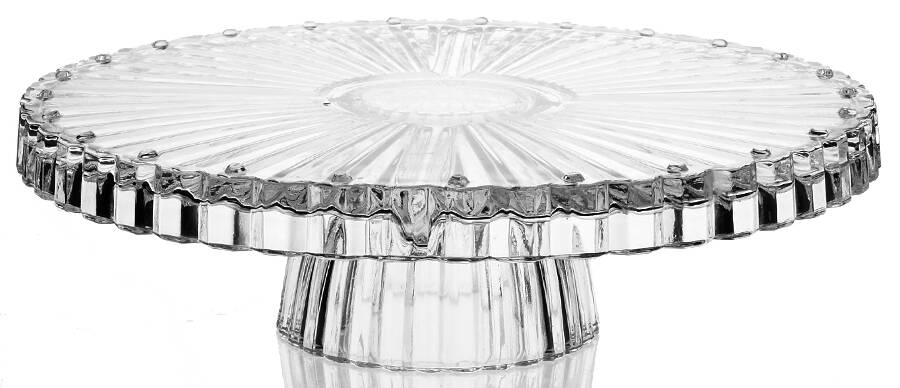Alexandria 12" Diameter Pedestal Cake Stand No Dome by Crystal Clear Industries-1