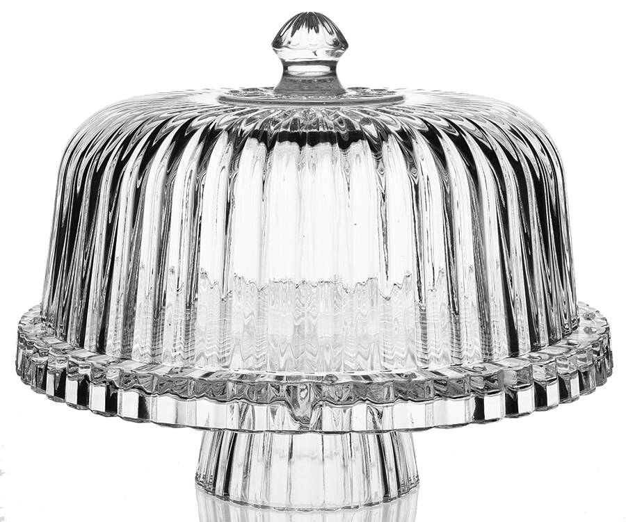 Alexandria 12" Pedestal Cake Stand & Dome by Crystal Clear Industries-1