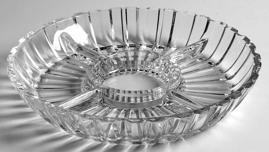Alexandria 9" Round 5 Part Relish by Crystal Clear Industries-1