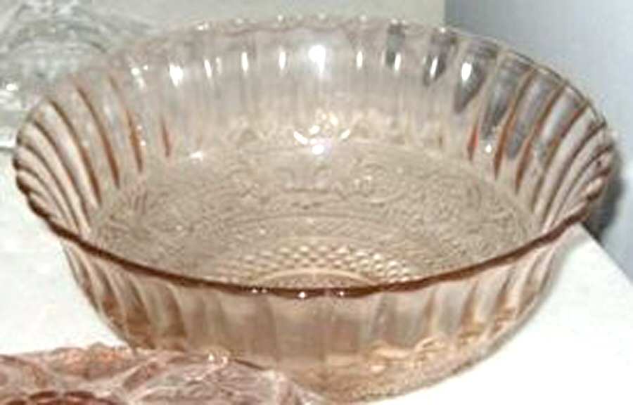 Trellis Pink 7" Round Bowl by Crystal Clear Industries-1