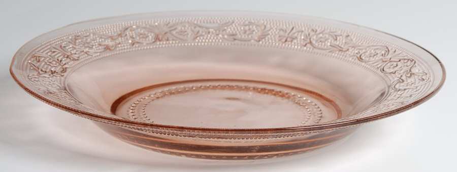 Trellis Pink Rim Soup Bowl by Crystal Clear Industries-1