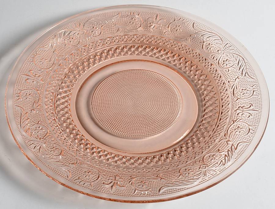 Trellis Pink Dinner Plate by Crystal Clear Industries-1