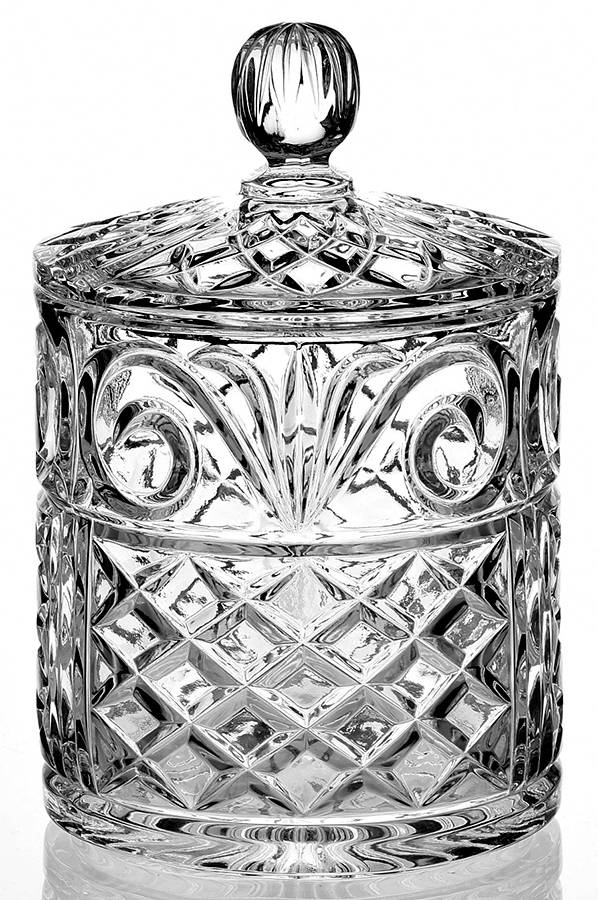 Coventry Biscuit Barrel & Lid by Crystal Clear Industries-1