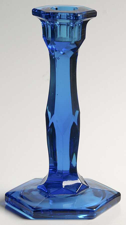 CXF2 Blue 7" Single Light Candlestick by Co-Operative Flint-1