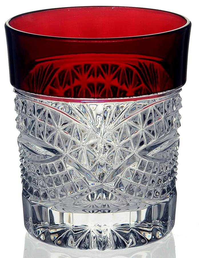 Luna Ruby Flashed 8 Oz Old Fashioned by Crystal d'Adriana-1