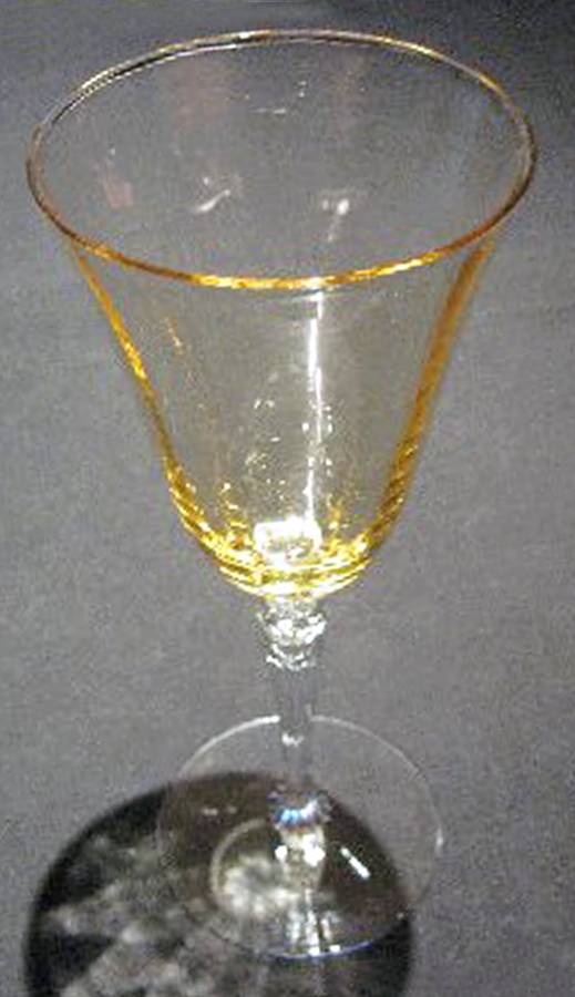 1470 Topaz Water Goblet by Central Glass Works-1