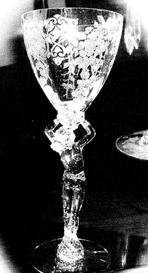 Apple Blossom Clear (Stem 3130) Yellow Water Goblet by Cambridge-1