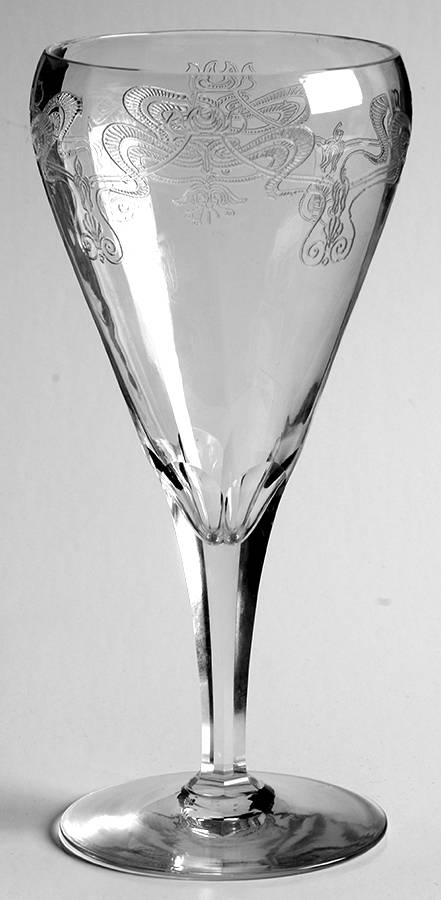 Etch18 Water Goblet by Central Glass Works-1