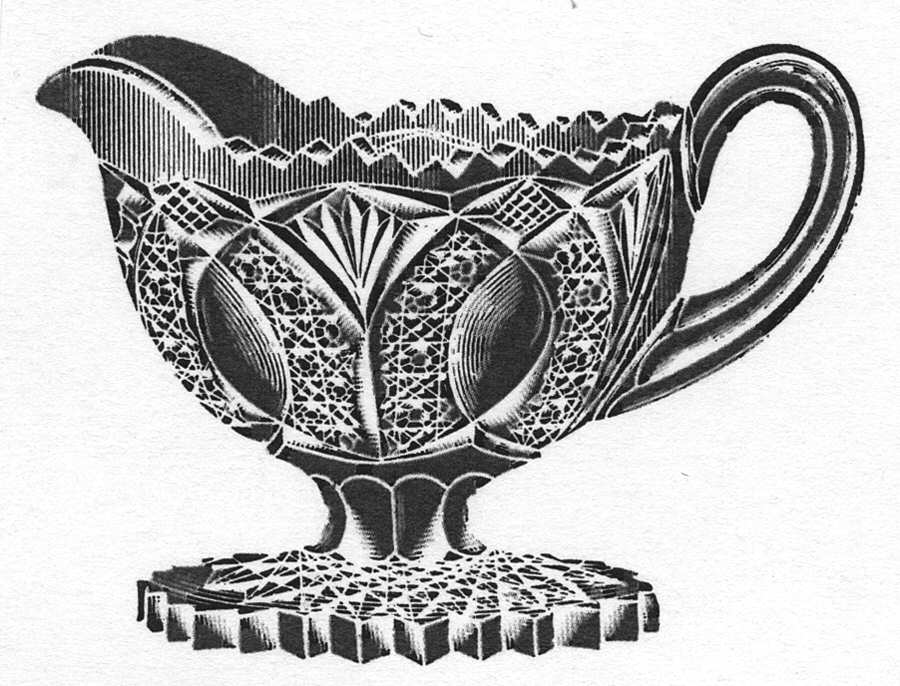 Lotus Footed Creamer by Cambridge-1