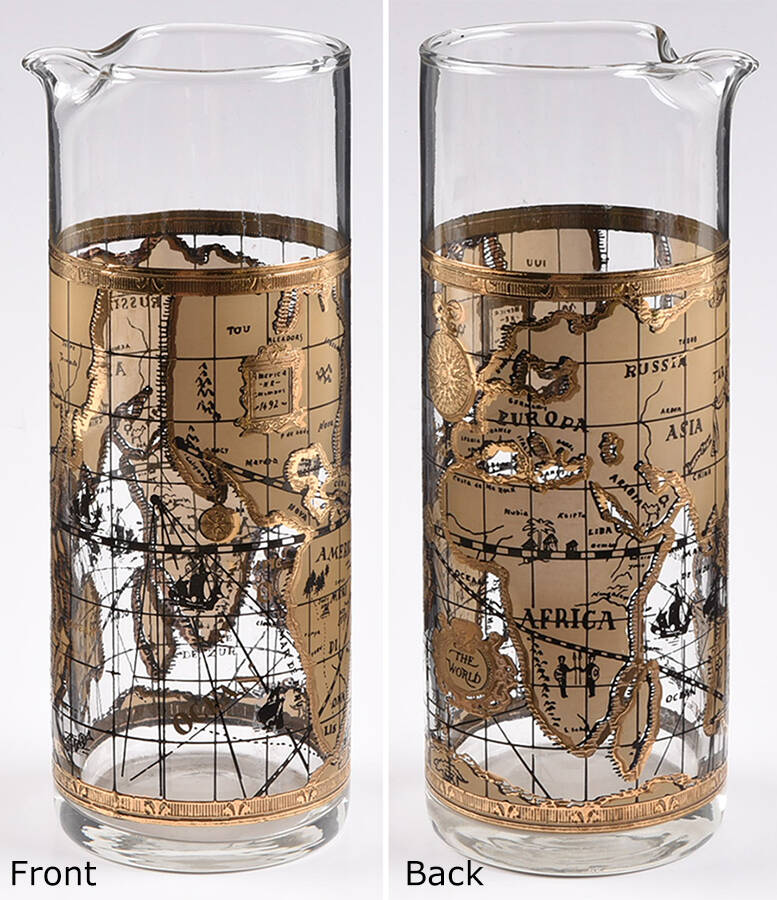 Maps Martini Pitcher by Cera Glass-1
