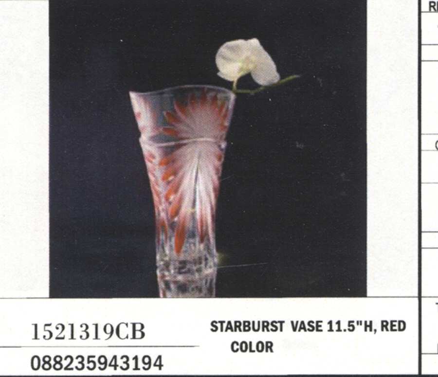 Starburst 11" Flower Vase by Crystal Clear Industries-1