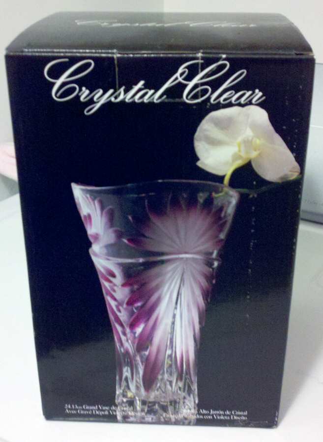 Starburst 9" Flower Vase by Crystal Clear Industries-1