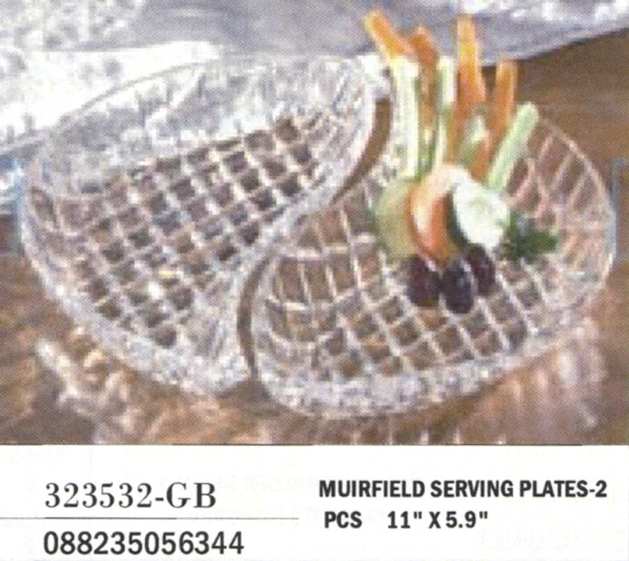 Muirfield (Set of 2) Crescent Serving Plates by Crystal Clear Industries-1