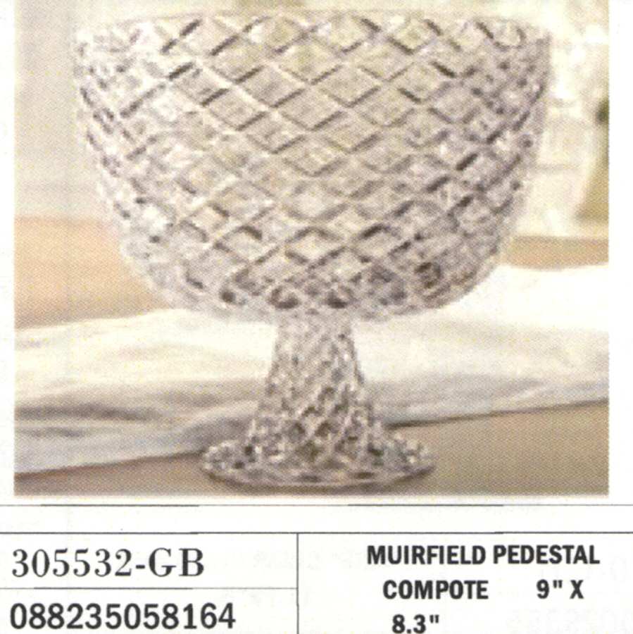 Muirfield Round Compote (Height X Width) by Crystal Clear Industries-1