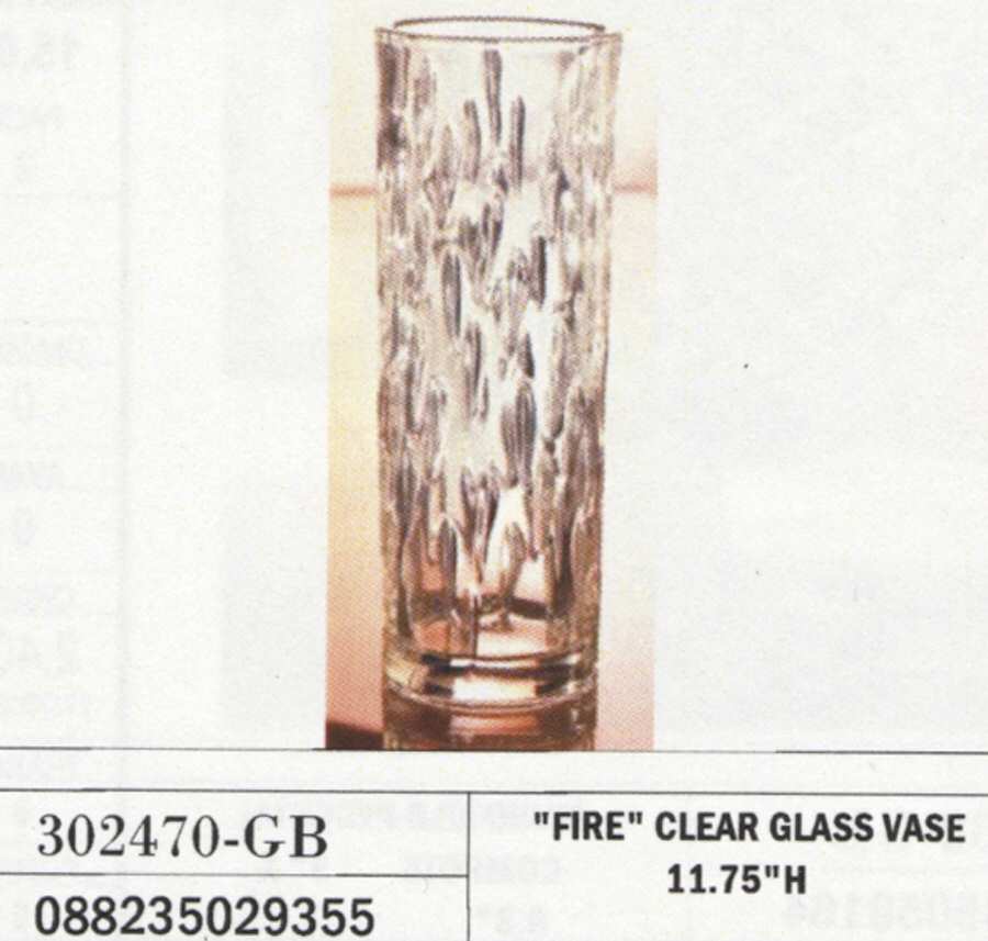Fire 11" Flower Vase by Crystal Clear Industries-1