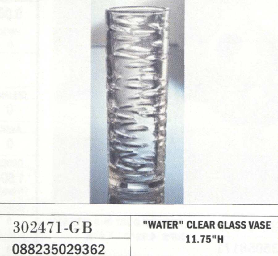 Water 11" Flower Vase by Crystal Clear Industries-1