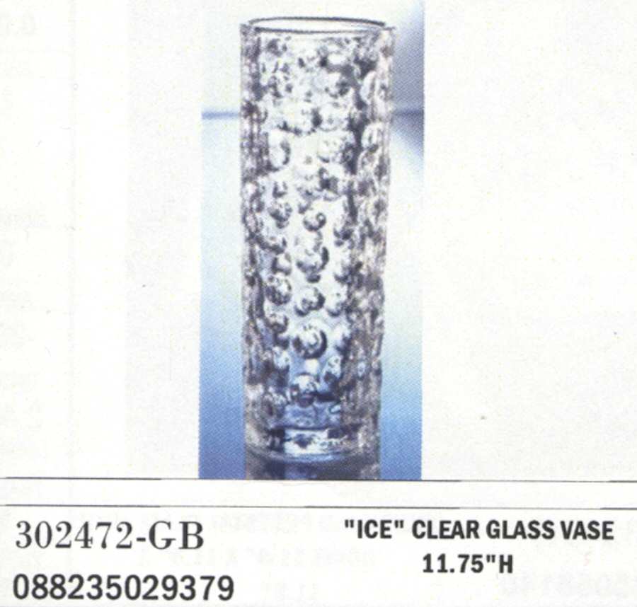 Ice 11" Flower Vase by Crystal Clear Industries-1