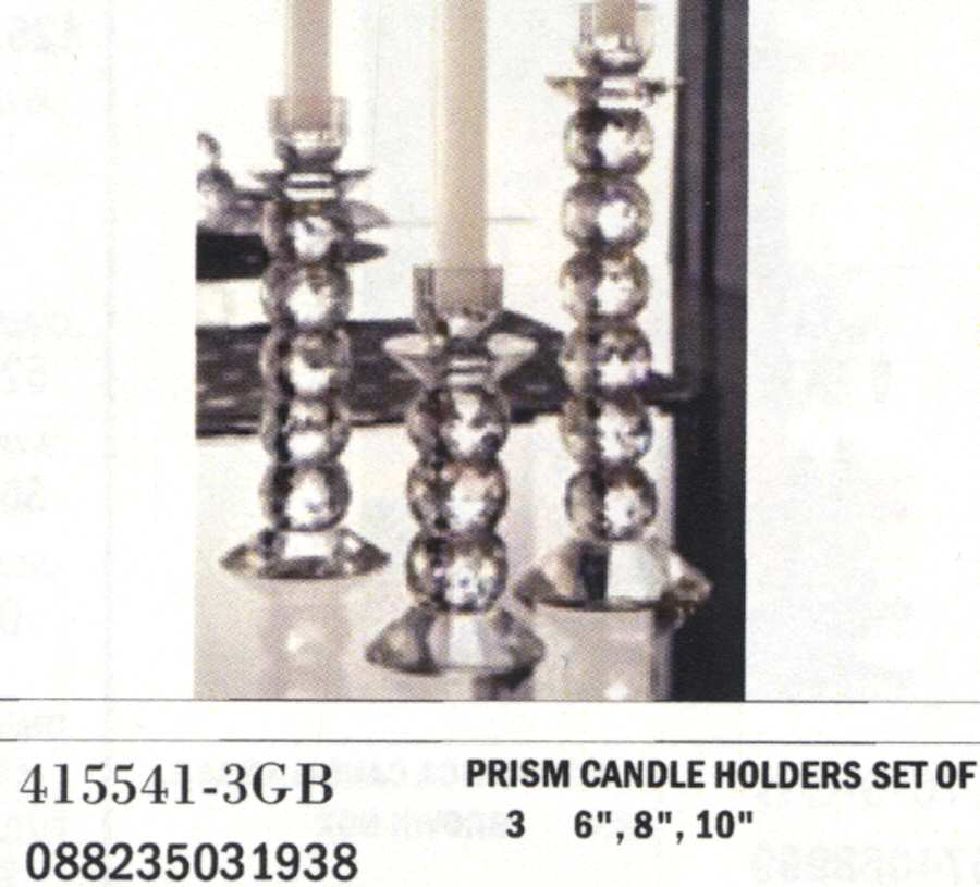 Prism 6" Single Light Candlestick by Crystal Clear Industries-1