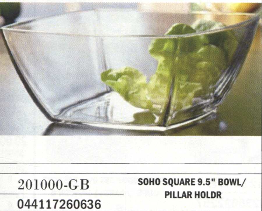 Soho 9" Square Bowl by Crystal Clear Industries-1