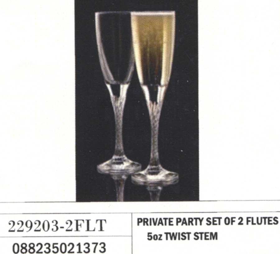 Private Party Fluted Champagne by Crystal Clear Industries-1