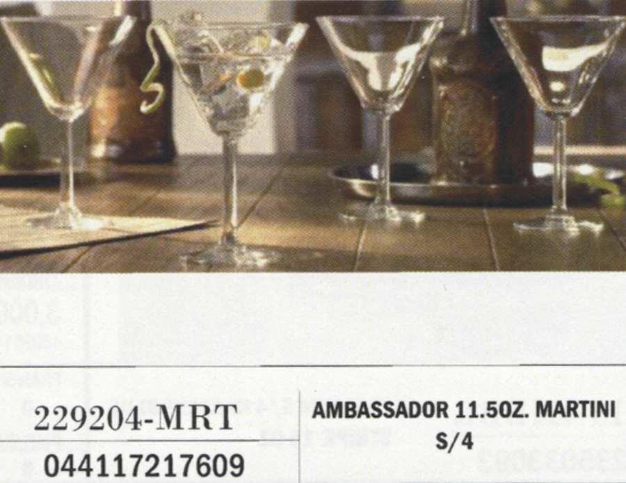 Ambassador Martini Glass by Crystal Clear Industries-1