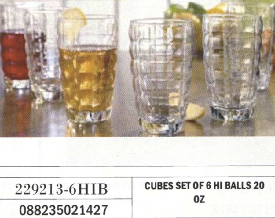 Cubes Highball Glass by Crystal Clear Industries-1