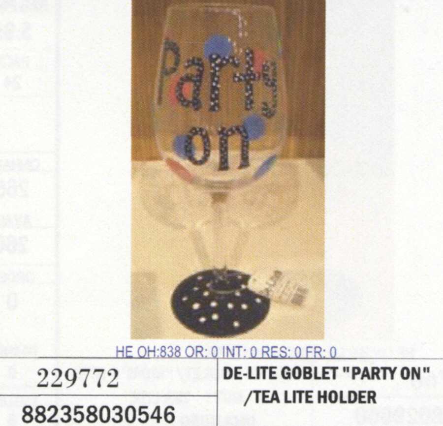 De Lite Water Goblet by Crystal Clear Industries-1