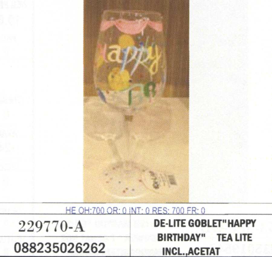 De Lite Water Goblet by Crystal Clear Industries-1