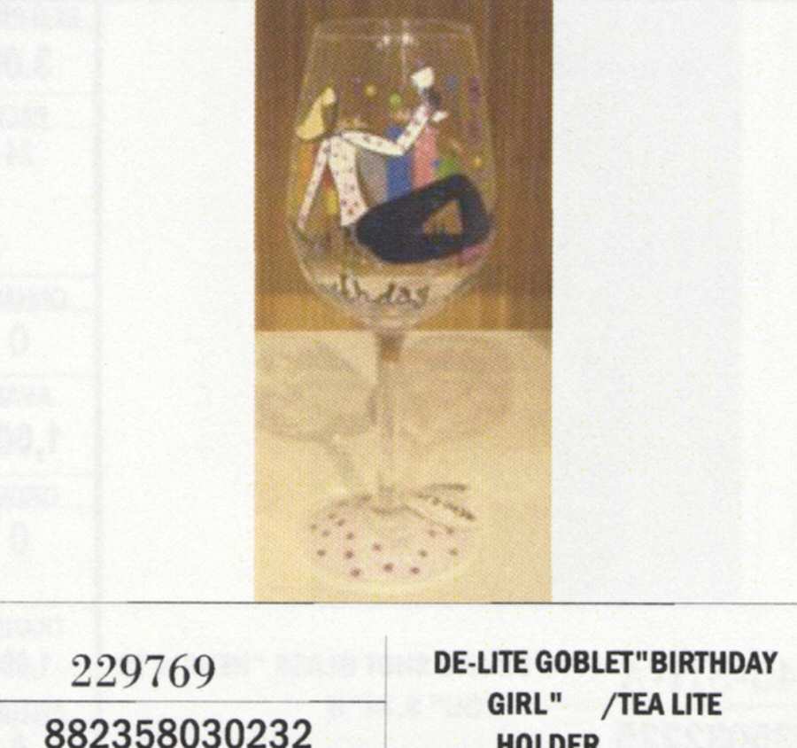De Lite Water Goblet by Crystal Clear Industries-1