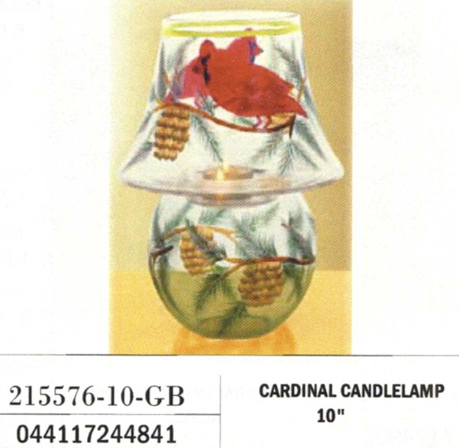 Cardinal (2 Piece) Tea Light Lamp by Crystal Clear Industries-1