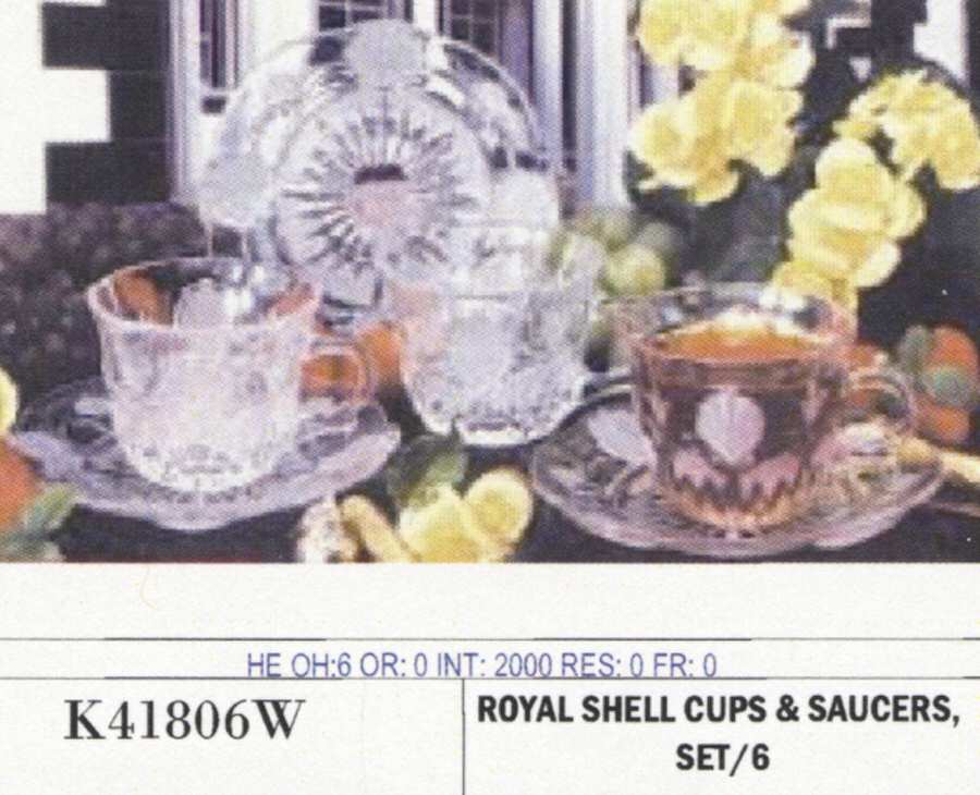 Royal Shell Cup & Saucer Set by Crystal Clear Industries-1
