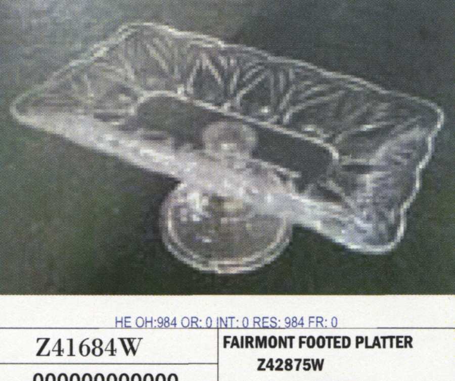 Fairmont 12" Rectangular Pedestal Plate by Crystal Clear Industries-1