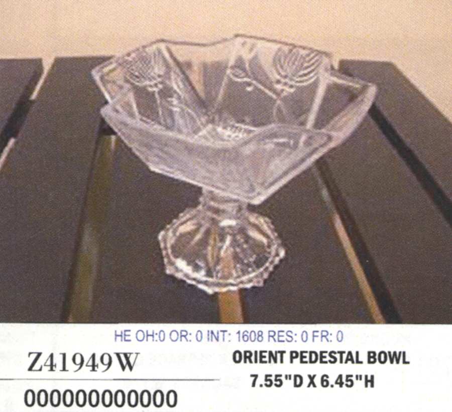 Orient 7" Footed Bowl by Crystal Clear Industries-1