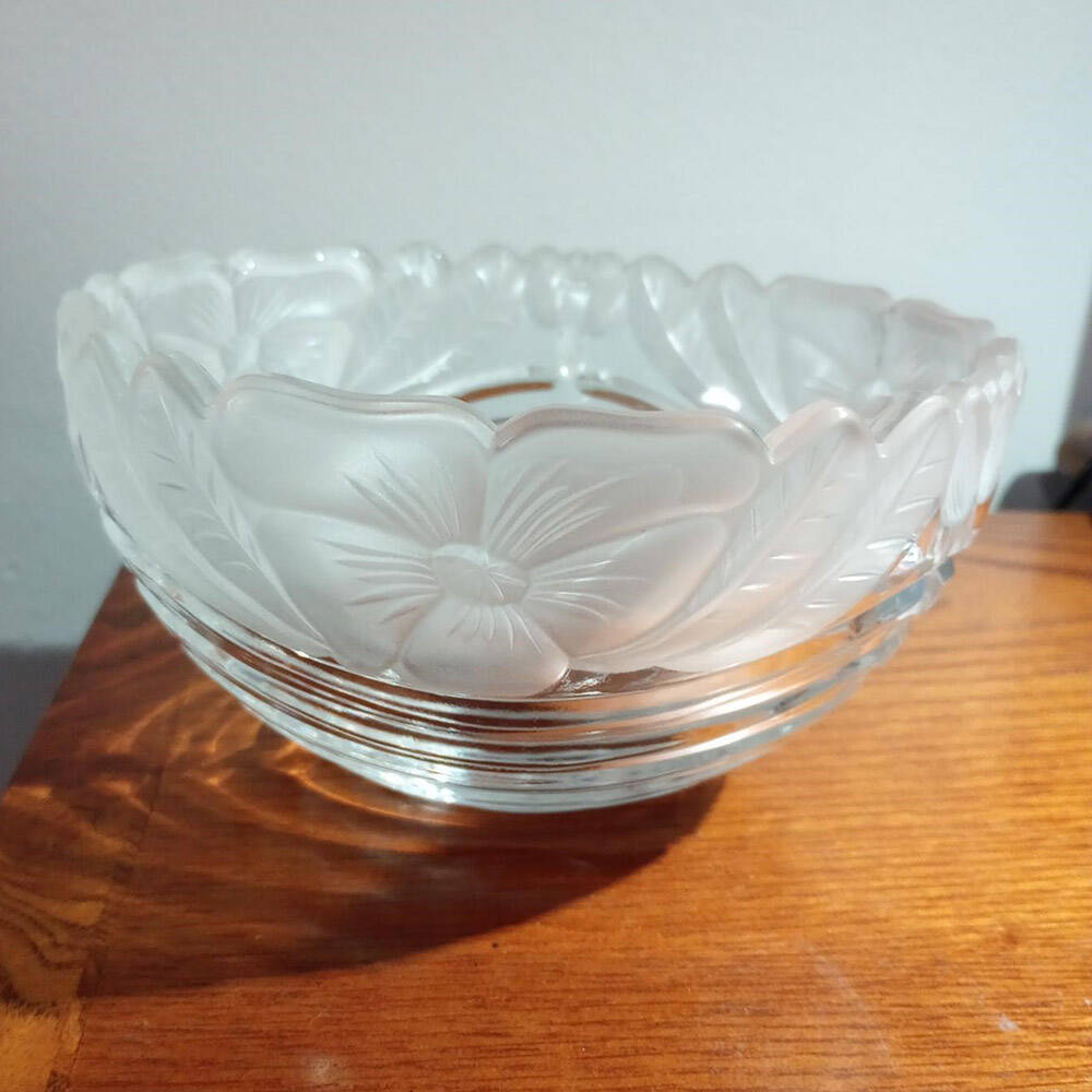 Rose Petals (Frosted) 6" Round Bowl by Crystal Clear Industries-1