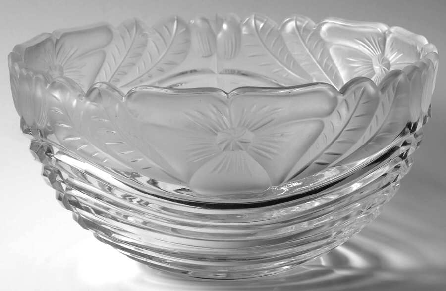Rose Petals (Frosted) 8" Round Bowl by Crystal Clear Industries-1