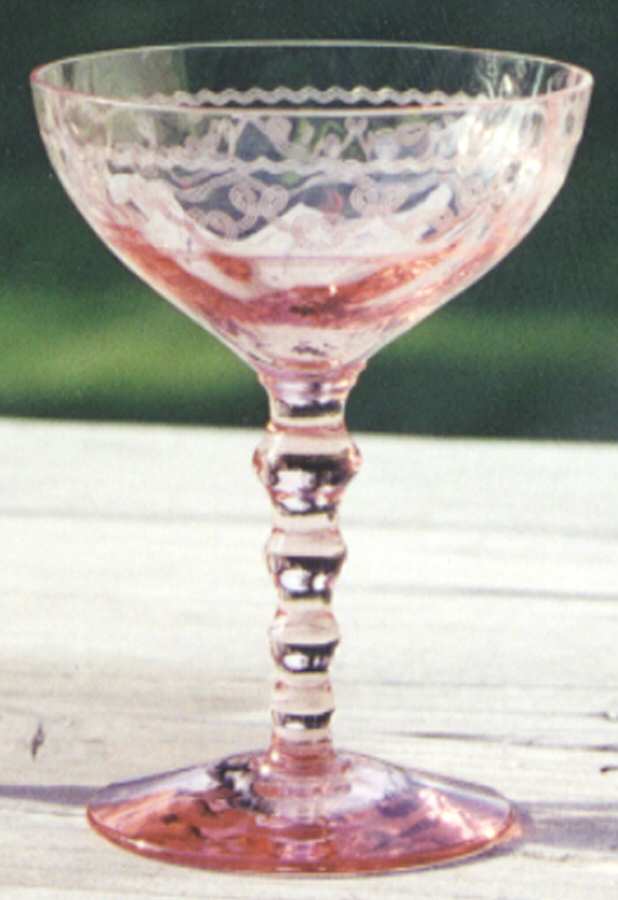 24-2-Pink Champagne/Tall Sherbet by Central Glass Works-1