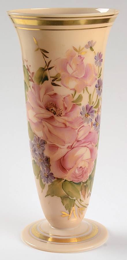 Charleton Roses (Cambridge) 10" Footed Vase by Charleton Decorating-1