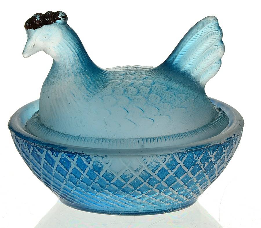 Animals & Figurines Chick Salt with Lid by Central Glass Works-1