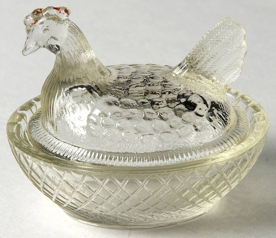 Animals & Figurines Chick Salt with Lid by Central Glass Works-1