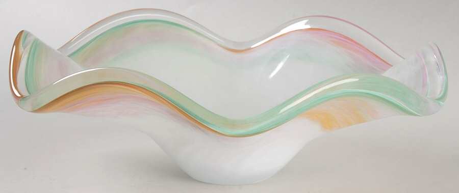 Italian Art Glass Collection 10" Fluted Bowl by Crystal Clear Industries-1