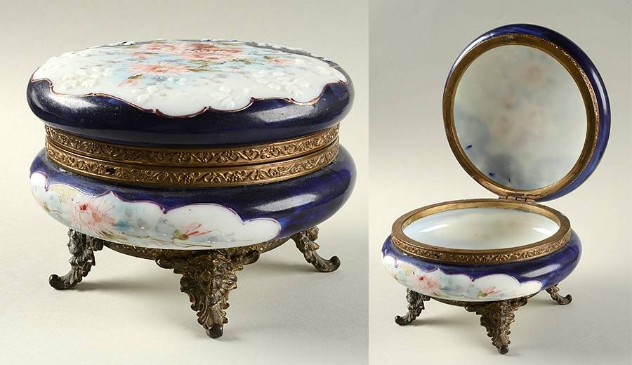 Wave Crest Round Box with Hinged Lid by CF Monroe-1