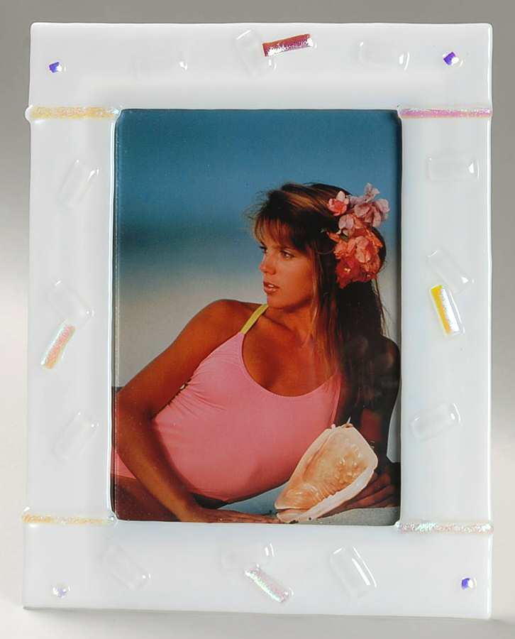 Festive White Frame-Holds 5" X 7" Photo by Christopher Stuart-1