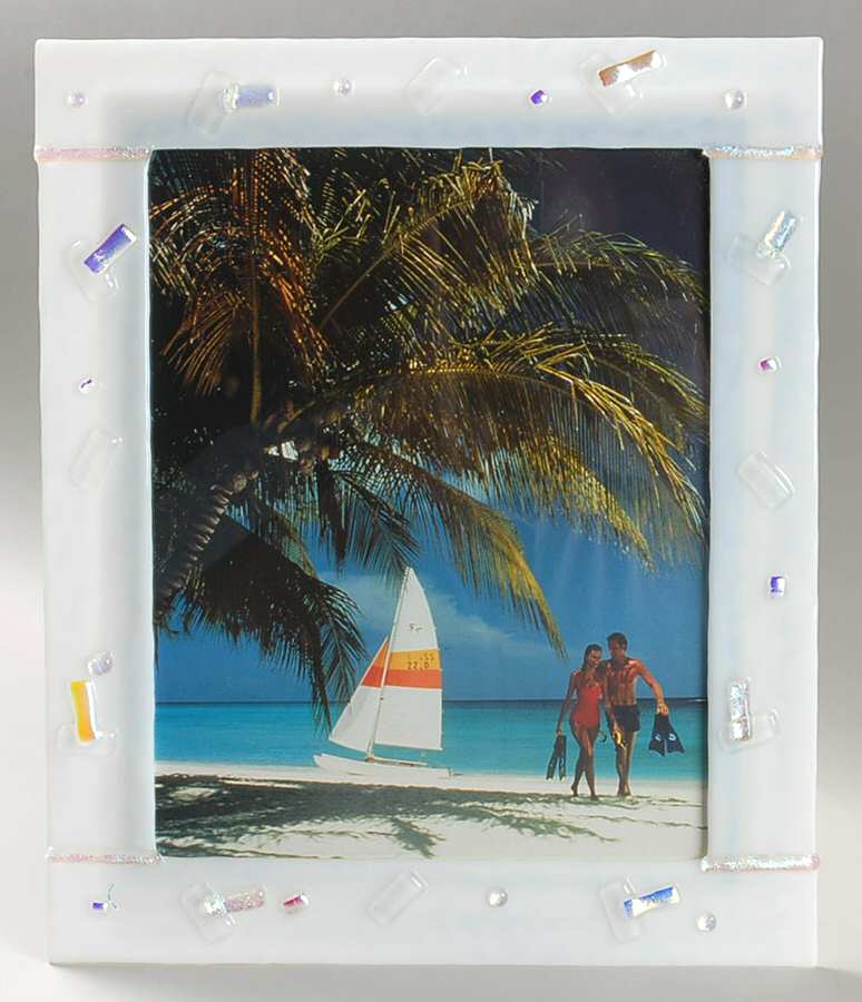 Festive White Frame-Holds 8" X 10" Photo by Christopher Stuart-1