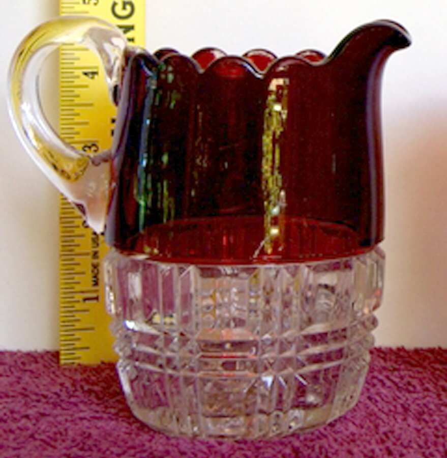Co Op Block Ruby Flash Creamer by Co-Operative Flint-1