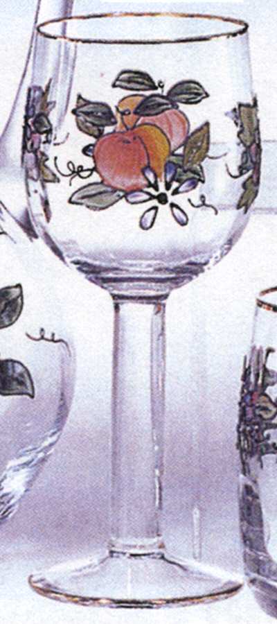 Venetian Fruit Water Goblet by Crystal Clear Industries-1