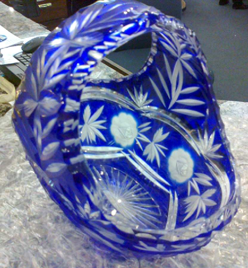 Rose Cased Handled Basket by Crystal Clear Industries-1