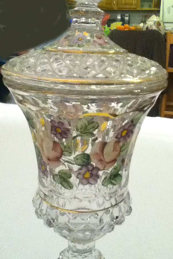Charleton Roses (Westmoreland) Footed Urn & Lid by Charleton Decorating-1