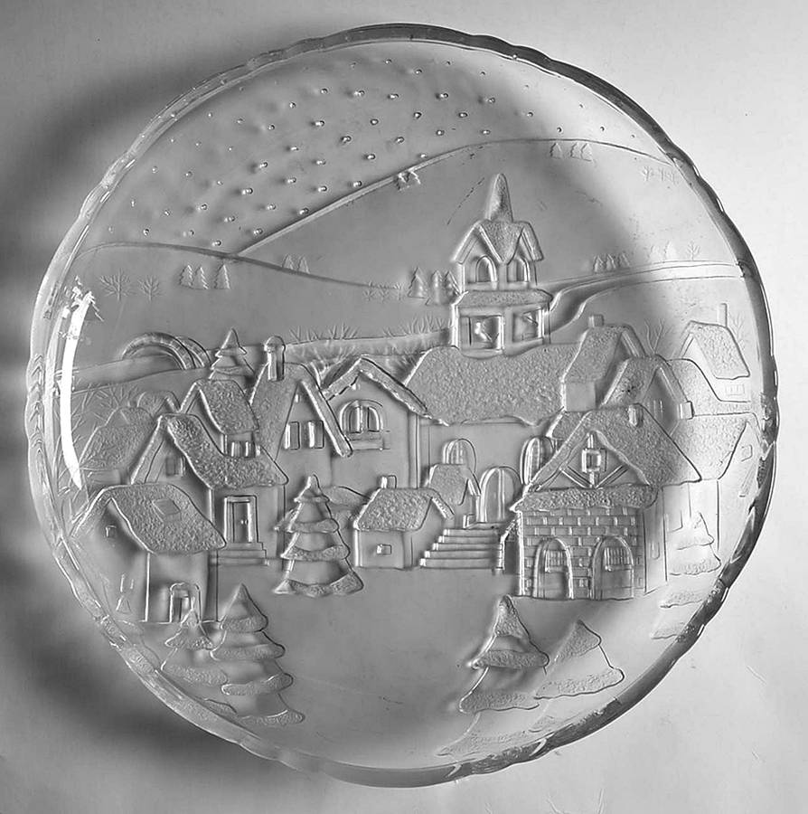 Winter Scene 14" Torte Plate by Crystal Clear Industries-1